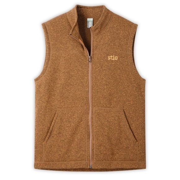 New Stio 100% Polyester Mountain Wilcox Trail Fleece Vest Size XL Brown Zipper - Picture 1 of 12